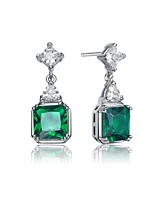 Genevive Sterling Silver Overlay How Lite Cross Earrings
