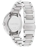 Calvin Klein Women's Silver-Tone Stainless Steel Bracelet Watch 34mm