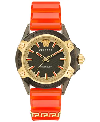 Versace Men's Swiss Icon Active Silicone Strap Watch 42mm
