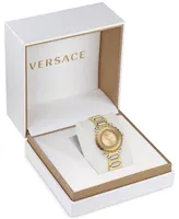 Versace Women's Swiss Greca Twist Two Tone Bracelet Watch 35mm