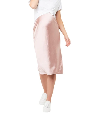 Ripe Maternity Lexie Satin Midi Skirt