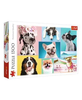 Trefl Red 1500 Piece Puzzle- Cute Dogs