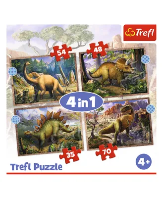 Trefl Preschool 4 In 1 Puzzle - Interesting Dinosaurs