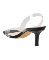 French Connection Women's Tia Slingback Lucite Sandals