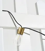 Brightech Glow Solar Weatherproof Led Holiday String Lights - S14 Bulb, 1W, 27 Ft, 2700K