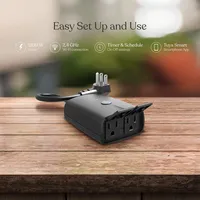 Brightech Smart Wi-Fi Dual-Socket Oudoor Plug with App Control, Timer, and Dimmer
