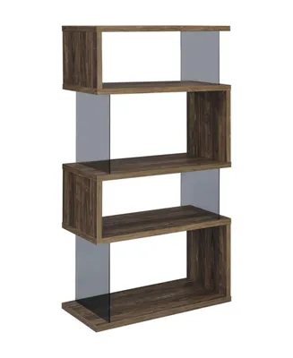 Coaster Home Furnishings 63" Glass 4-Shelf Bookcase with Glass Panels
