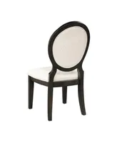 Coaster Home Furnishings 2-Piece Asian Hardwood Twyla Upholstered with Oval Back Dining Chairs Set