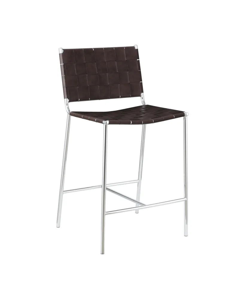 Coaster Home Furnishings Polyvinyl Chloride Upholstered Counter Height Stool with Open Back