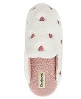 Dearfoams Women's Teddy Heart Scuff