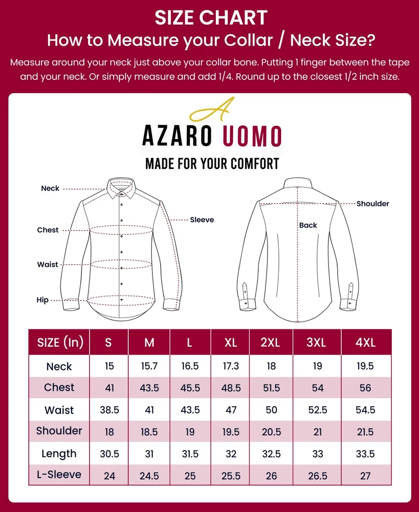 Azaro Uomo Men's Geometric Four-Way Stretch Button Down Shirt