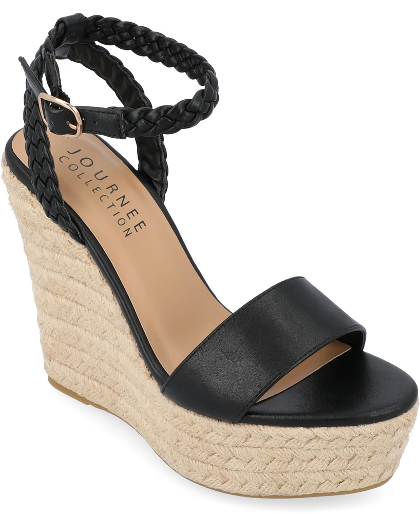 Journee Collection Women's Andiah Platform Wedge Sandals