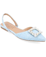 Journee Collection Women's Hannae Embellished Slingback Flats