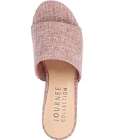 Journee Collection Women's Enyya Canvas Platform Sandals