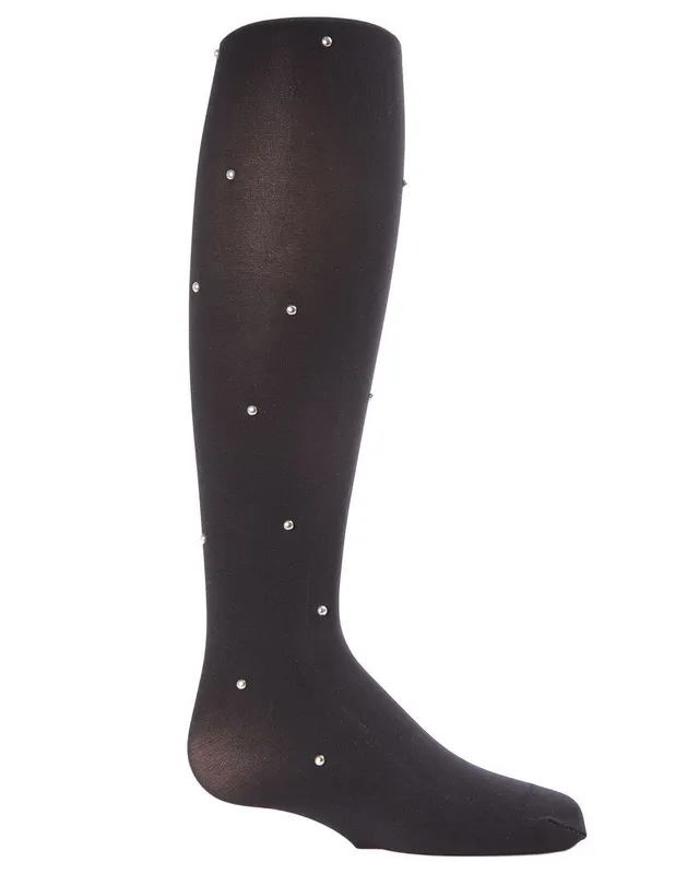 Memoi Diamonds on Down Jeweled Girls Opaque Tights