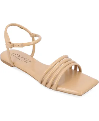 Journee Collection Women's Lyddea Multi Strap Sandals