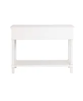 Luxen Home 31.5" Medium Density Fiberboard, Wood 2-Drawer 1-Shelf Console and Entry Table