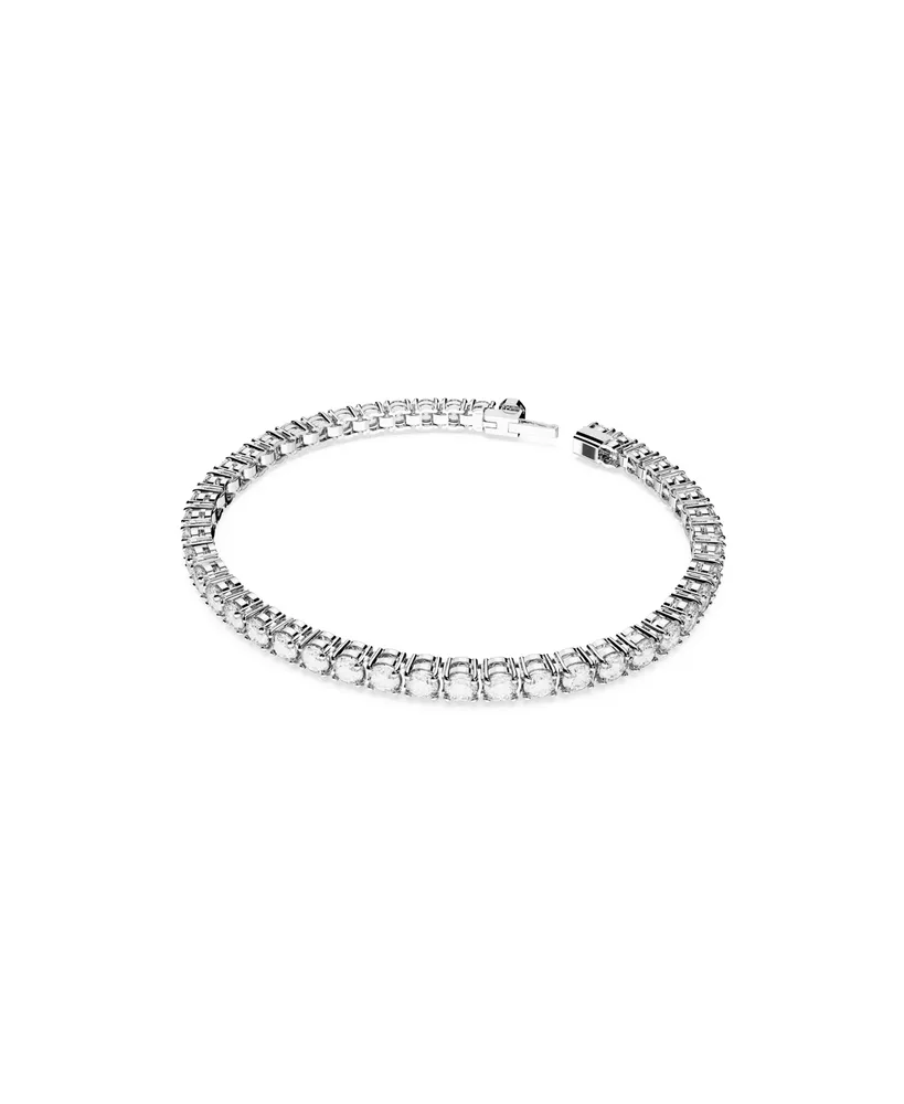 Swarovski Crystal Round Cut Matrix Tennis Bracelet