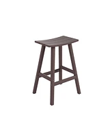 WestinTrends Outdoor Patio Adirondack Bar Height Stool Saddle Seat Chair