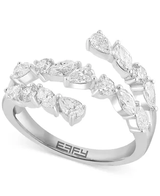 Effy Diamond Triple-Row Ring (1-3/8 ct. t.w.) in 14k White Gold