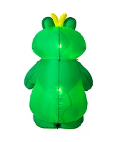 Glitzhome 6' H Lighted Valentine's Inflatable Frog with Heart Decor