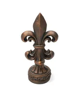 Glitzhome 27.25" H Magnesium Oxide Standing Fleur De Lis Garden Statue