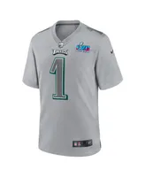 Men's Nike Jalen Hurts Gray Philadelphia Eagles Super Bowl Lvii Patch Atmosphere Fashion Game Jersey