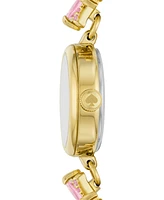 kate spade new york Women's Monroe Three Hand Quartz Gold-Tone Stainless Steel and Brass Watch 24mm