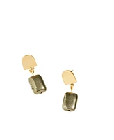 Dome + Pyrite Earrings