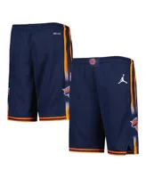 Big Boys and Girls Jordan Navy New York Knicks Statement Edition Swingman Performance Shorts