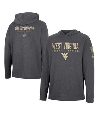 Men's Colosseum Charcoal West Virginia Mountaineers Team Oht Military-Inspired Appreciation Hoodie Long Sleeve T-shirt