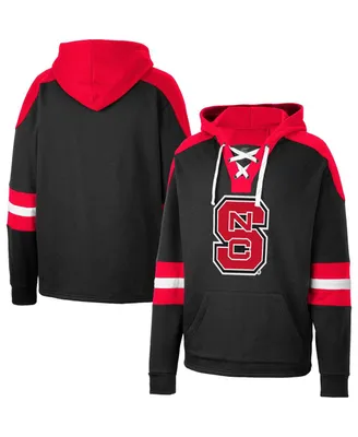 Men's Colosseum Black Nc State Wolfpack Lace-Up 4.0 Pullover Hoodie