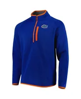 Men's Columbia Royal Florida Gators Canyon Point Omni-Shield Raglan Half-Zip Top