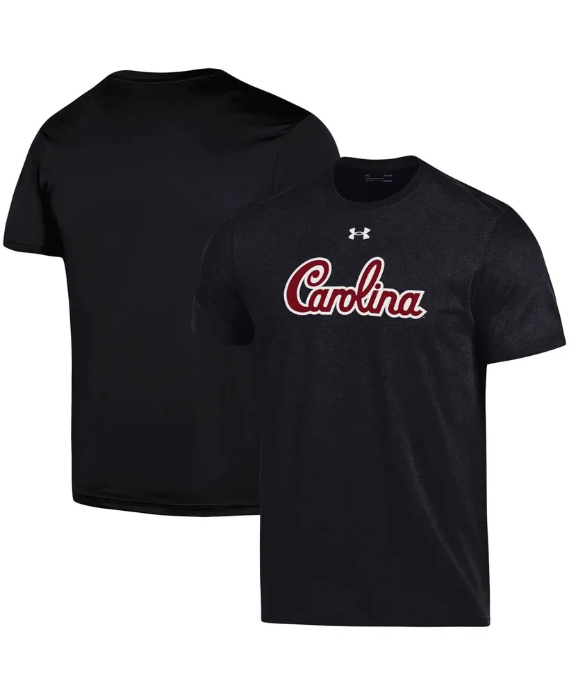 Men's Under Armour Black South Carolina Gamecocks School Logo Wordmark Performance Cotton T-shirt