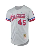 Men's Mitchell & Ness Pedro Martinez Gray Montreal Expos Cooperstown Collection Authentic Jersey