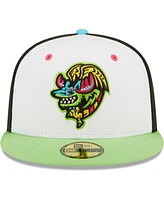 Men's New Era White, Green Alebrijes De Modesto Copa La Diversion 59FIFTY Fitted Hat