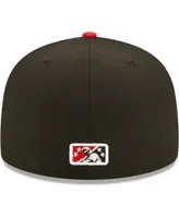 Men's New Era Black Lansing Lugnuts Authentic Collection Team 59FIFTY Fitted Hat