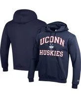 Men's Champion Navy UConn Huskies High Motor Pullover Hoodie