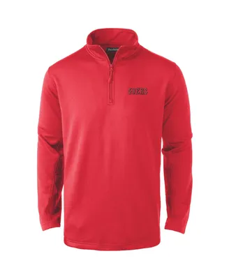 Men's Dunbrooke Scarlet San Francisco 49ers All-Star Tech Quarter-Zip Top