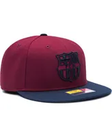 Men's Burgundy, Navy Barcelona America's Game Fitted Hat