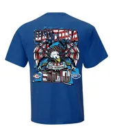 Men's Checkered Flag Sports Royal 2023 Daytona 500 Two Spot Knit Patriotic Eagle T-shirt