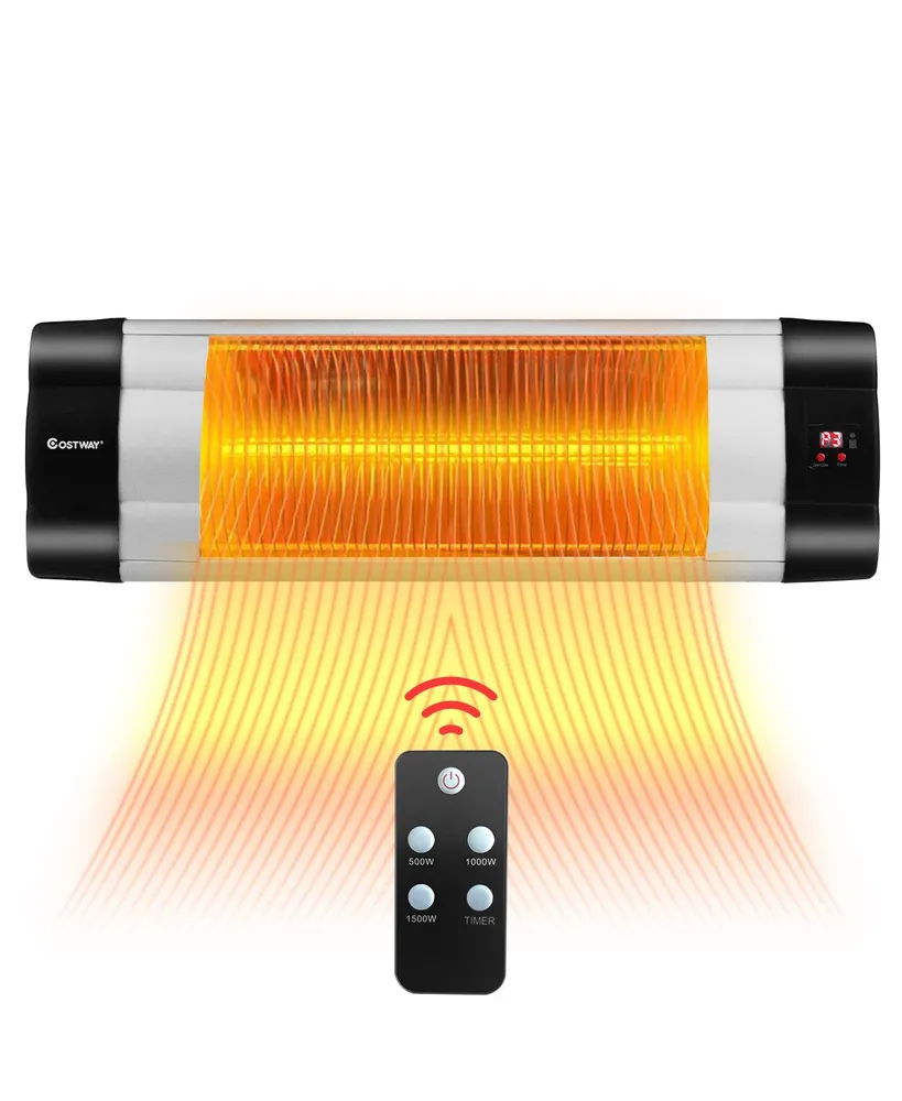 Costway 1500W Infrared Patio Heater Remote Control 24H Timer