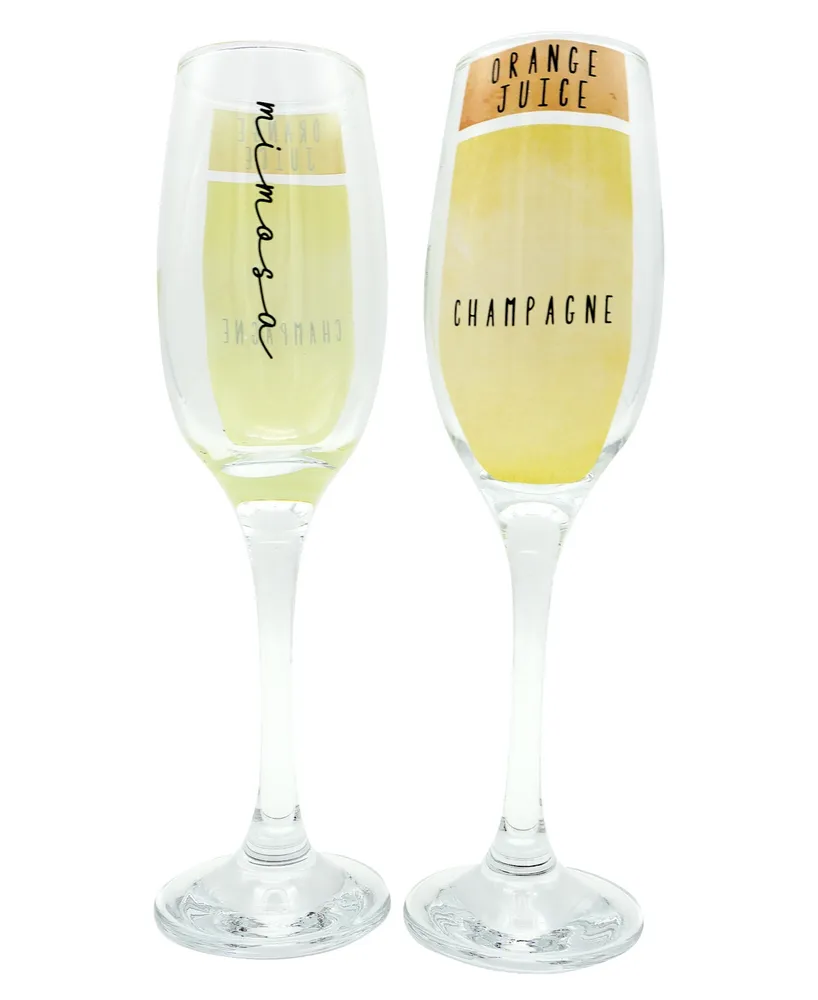 Jeanne Fitz Slant Champagne Glasses, Set of 2