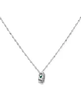 Sapphire ( 3/8 ct. t.w.) & Diamond Accent Pendant Necklace 14k White Gold, 16" + 2" extender (Also Available Emerald Ruby)