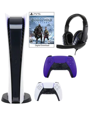 PS5 Digital Gow Console w/ Extra Dualsense Controller & Wired Headset