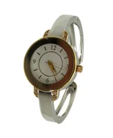 Olivia Pratt Metallic Round Face Bangle Women Watch