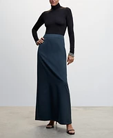 Mango Women's Flowy Long Skirt