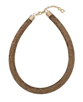 Steve Madden Faux Stone Pave Rope Necklace