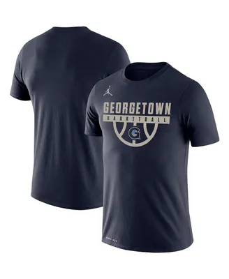 Men's Jordan Navy Georgetown Hoyas Basketball Drop Legend Performance T-shirt