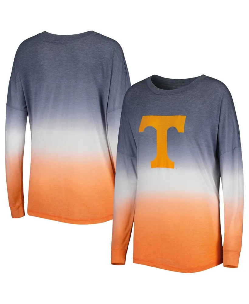 Women's Colosseum Gray, Tennessee Orange Tennessee Volunteers Winkle Dip Dye Long Sleeve T-shirt